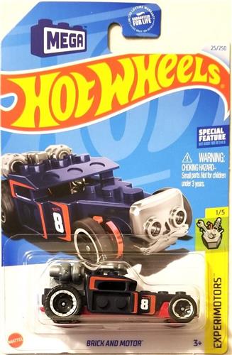 HOT WHEELS BRICK AND MOTOR 25/250 1:64 EXPERIMOTORS DARK BLUE