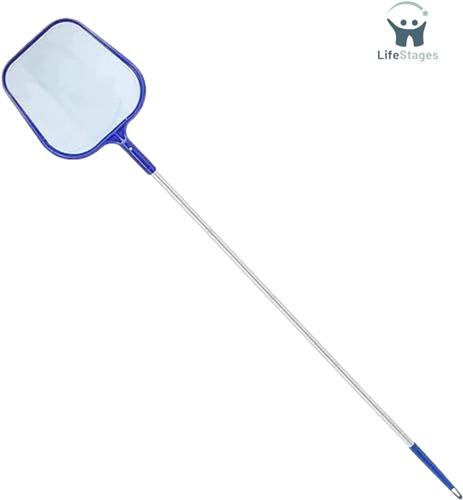 LifeStages - Schepnet Zwembad - Zwembadreiniging Met Aluminium Telescoopstang - 122 CM Lang - Vijver Met Telescoopstang - Fijnmazig - Voor Vijver - Algenbad - Netten-Set