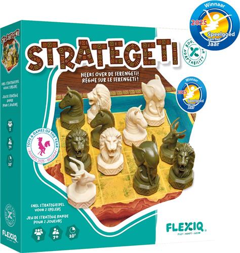 Strategeti FlexIQ - Strategisch Bordspel - 2 Spelers - Vanaf 7 jaar - Dubbelzijdig Bord
