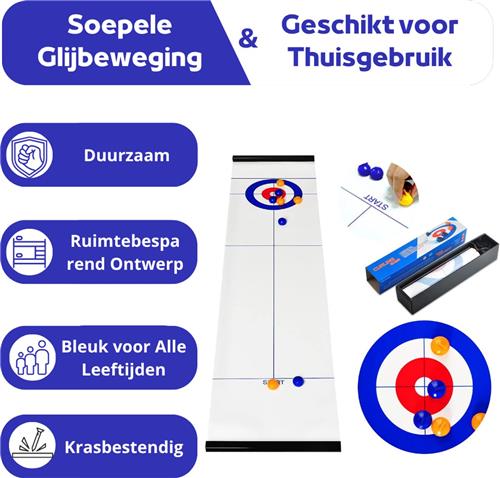 LifeStages - Sjoelbak - Shuffleboard-Tafelspel - Shuffleboard-Curlingspel - Tafelmodel Shuffleboard