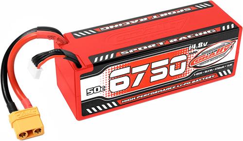 Team Corally - Sport Racing 50C LiPo Battery - 6750mAh - 14.8V - Stick 4S - Hard Wire - XT90