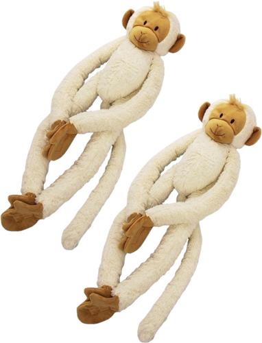 2x stuks happy Horse pluche knuffel witte slinger aap 45 cm - Apen speelgoed dieren