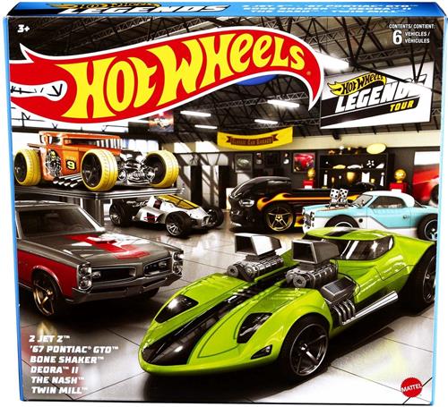 Mattel - Hot Wheels Legends Tour Themed 6 speelgoedvoertuigen