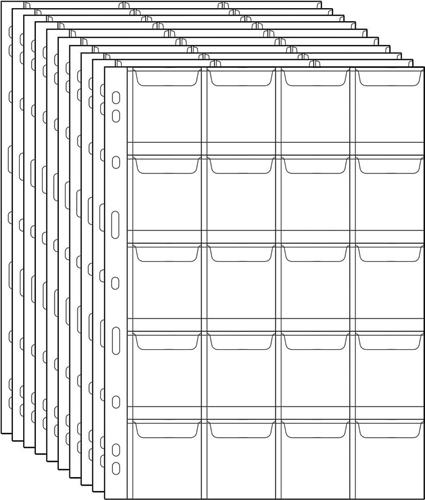 Munten Verzamelmap - Muntenalbum - Munten Verzameling Opbergsysteem - Munthouders - Muntenmap