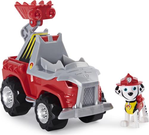 PAW Patrol Dino Rescue - Marshall met verrassingsdinofiguur - Speelgoedvoertuig met actiefiguur