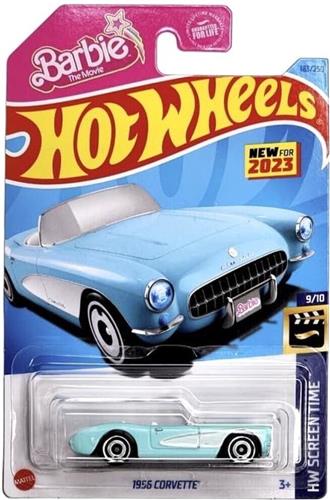 HOT WHEELS CORVETTE 1956 183/250 1:64 SCREEN TIME 9/10 (TURQOISE/WHITE)