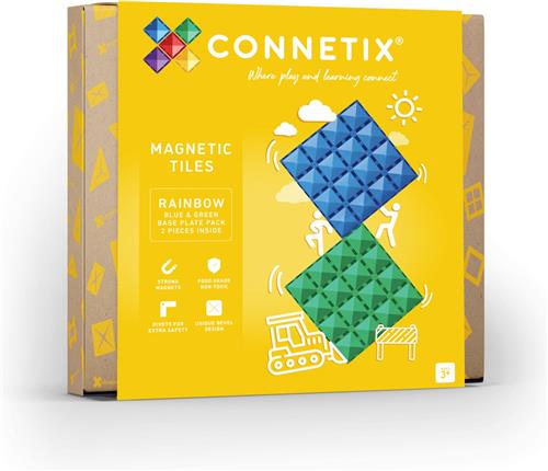 CONNETIX - Magnetisch Tegels - Regenboog Basisplaat Pakket - 2 Stuks
