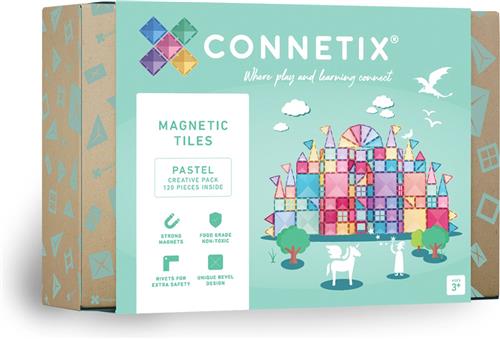 CONNETIX - Magnetisch Tegels - Pastel Creatief Pakket - 120 Stuks
