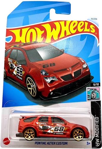 HOT WHEELS PONTIAC AZTEK CUSTOM 111/250 1:64 RED HW MODIFIED 9/10