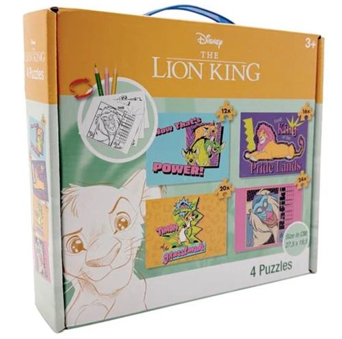 Disney Lion King - 4 Puzzels - 12+16+20+24 stukjes - Legpuzzel