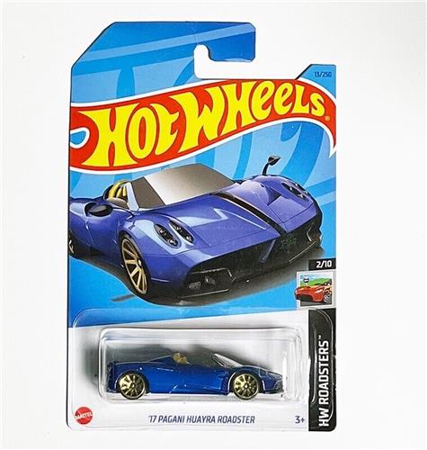 HOT WHEELS '17 PAGANI HUAYRA ROADSTER BLUE 13/250 HW ROADSTERS 2/10