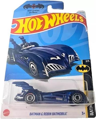 HOT WHEELS BATMAN & ROBIN BATMOBILE 54/250 MATT BLUE 1:64 HW BATMAN 2/5