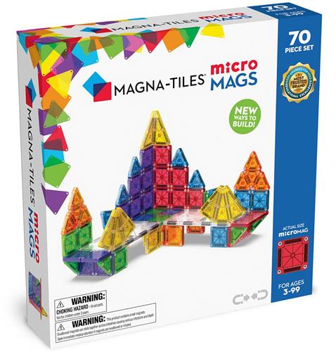 Magna Tiles MicroMags 70-delige Magnetische Bouwset