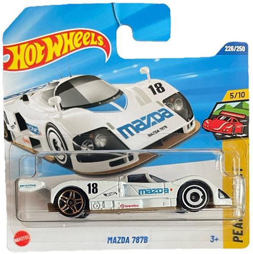 HOT WHEELS MAZDA 787B WHITE 1:64 226/250 HW PEAK PERSUIT 5/10 SHORT CARD