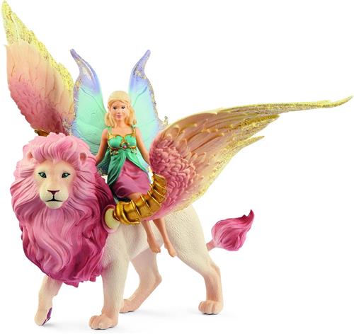 schleich BAYALA - Elfje op Gevleugelde leeuw - Speelfiguur - Kinderspeelgoed voor Jongens en Meisjes - 5 tot 12 jaar - 70714
