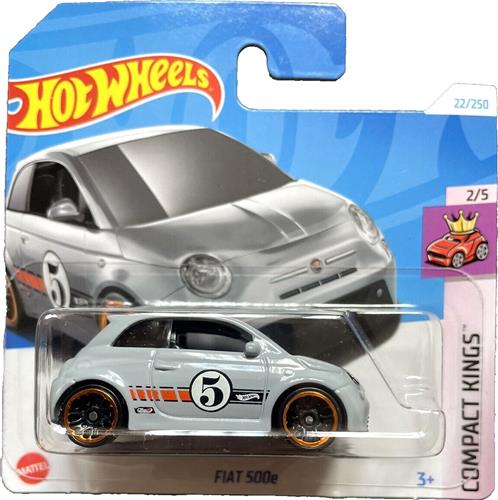 HOT WHEELS FIAT 500e 22/250 1:64 GREY HW COMPACT KINGS
