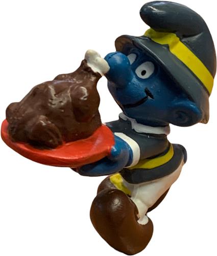 Kerstsmurf met kalkoen - Bank holiday smurf - Schleich - 5,5 cm - De Smurfen