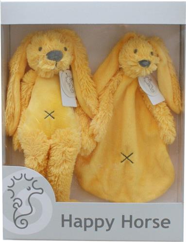 Happy Horse Geschenkverpakking Konijn Richie Geel Knuffel no. 1 - 28 cm / Knuffeldoekje
