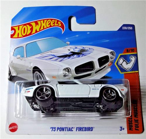 HOT WHEELS '73 PONTIAC FIREBIRD WHITE EAGLE 1:64 230/250 HW MUSCLE MANIA 8/10 SHORT CART 2025