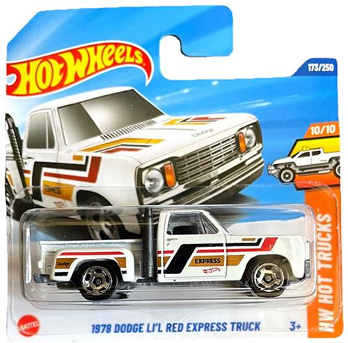 HOT WHEELS 1978 DODGE LI'L RED EXPRESS TRUCK PICKUP WHITE GOLD 1:64 123/250 HW HOT TRUCKS 10/10 SHORT CARD 2025