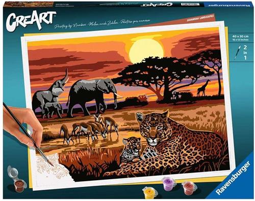 Ravensburger CreArt - Savannah Landscapes schilderen op nummer