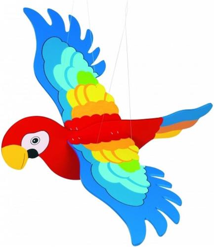 Goki Zweeffiguur Papegaai 65 Cm