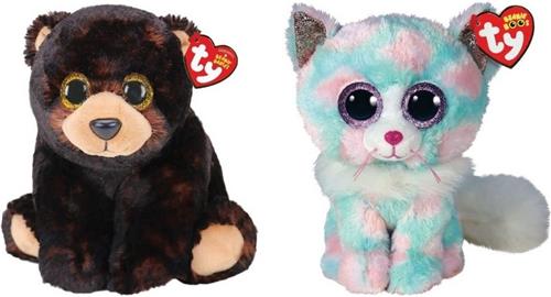 Ty - Knuffel - Beanie Buddy - Kodi Bear & Opal Cat