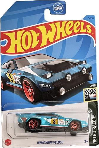 HOT WHEELS DIMACHINNI VELOCE 3 TURQUOISE 5/250 (1:64) HW RETRO RACERS 2/10