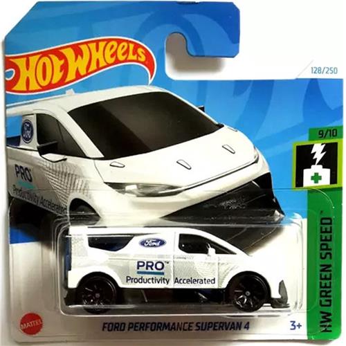 HOT WHEELS FORD PERFORMANCE SUPER VAN 4 WHITE 128/250 1:64 HW GREEN SPEED 9/10