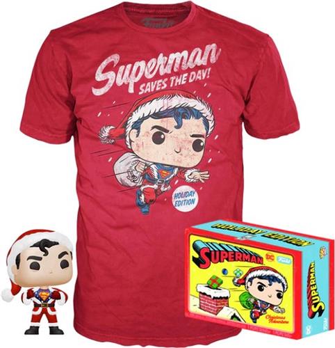 Funko Pop! & Tee Box: DC Superman Saves the Day #353 (Size S)