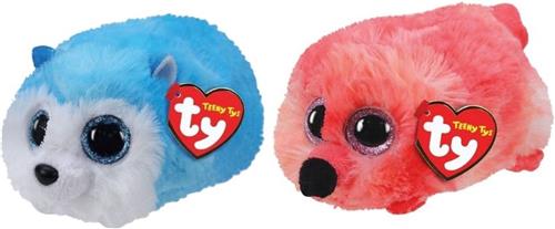 Ty - Knuffel - Teeny Ty's - Gilda Flamingo & Slush Husky