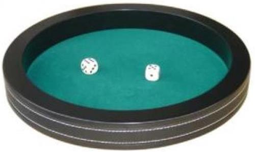 Hot games Dobbelpiste zwart 28cm met 5 dobbelstenen