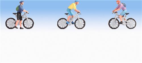NOCH 15899 H0 Mountainbikers figuren Geverfd, Staand