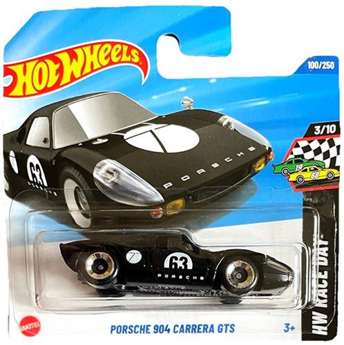 HOT WHEELS PORCHE 904 CARRERA GTS COUPE BLACK 100/250 1:64 HW RACE DAY 3/10 SHORT CART 2025