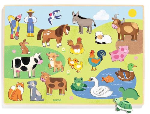 Djeco PUZZLES BOIS - PUZZLOS Puzzlo Campo.