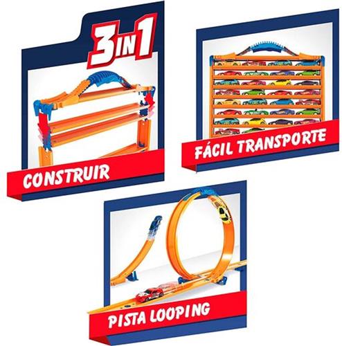 Parkeergarage met voertuigen Hot Wheels 30 x 27 x 6 cm Autotransporteur Voertuig