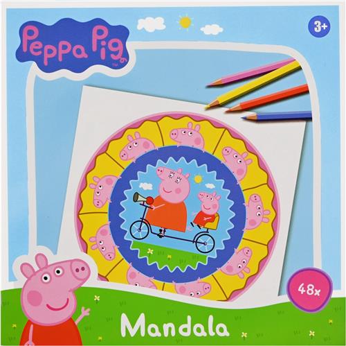 Peppa Pig Mandala - Kleurboek - tekenen - Kleurboek voor volwassenen en kinderen - Peppa pig