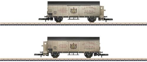 Märklin 82553 Z set van 2 gesloten goederenwagons Kessler-transport van de DRG