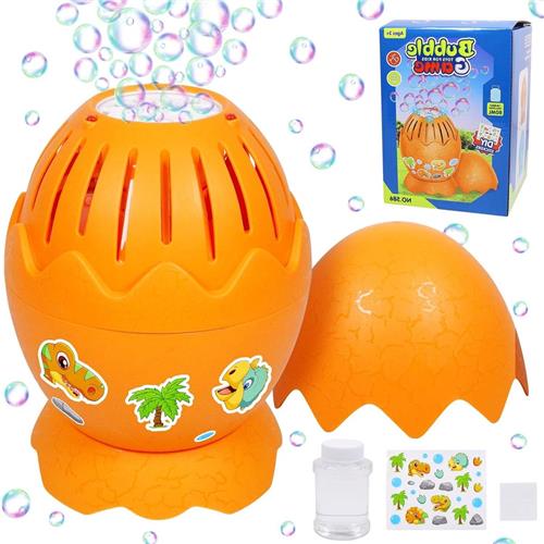Inovra - Automatische zeepbellenmachine voor kinderen, dinosaurus-ei design - binnen en buiten spelen, feest, verjaardag, meisjes, jongens