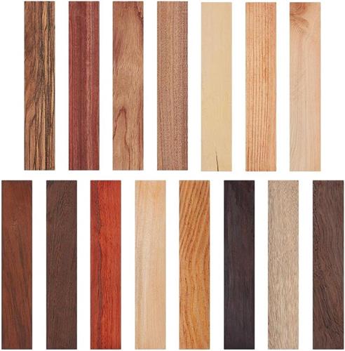 Inovra - 15 stuks blanco houten pagina's met gegraveerde gaten - 156 x 1 cm - ornamenten