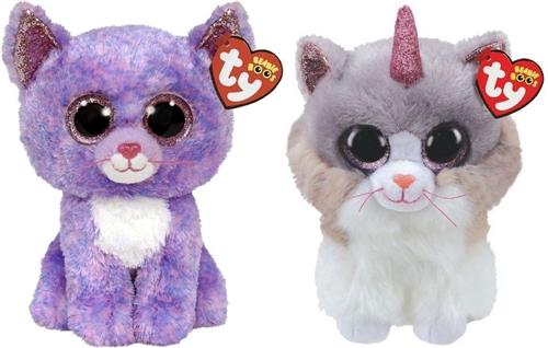 Ty - Knuffel - Beanie Buddy - Cassidy Cat & Asher Cat