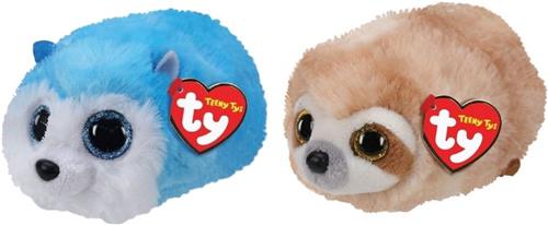 Ty - Knuffel - Teeny Ty's - Slush Husky & Dangler Sloth