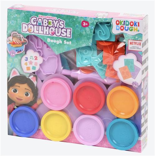 Gabby's Dollhouse Klei Pakket - Inclusief: 7 x Kleuren Klei & Vormpjes, Cijfers & Klei Roller - Luxe Pakket - Hoge Kwaliteit - Knutselen - Creatief Speelgoed - Knutselset van Gabby's Dollhouse - Disney - Cadeau voor Jongens & Meisjes