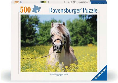 Ravensburger legpuzzel Paard in een koolzaadveld, puzzel voor volwassenen, 500 stukjes, 12000210