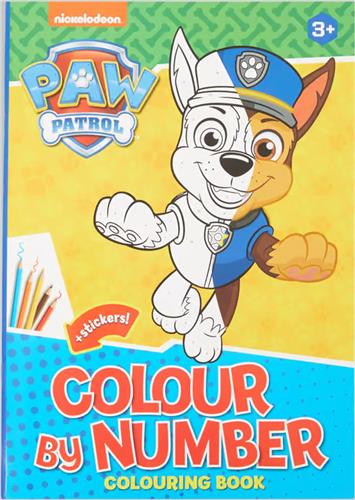Nickolodeon Paw Patrol - colour by number - kleuren op nummer - leer kleur en cijfers - educatief - met stickers