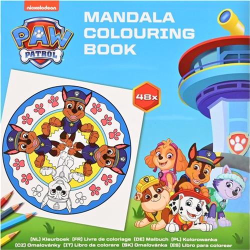 Paw Patrol mandala kleurboek  48 platen  kinderen  creatief  tekenen  ontspanning  Paw Patrol fans  kleurplezier  educatief  motoriek  mindfulness  knutselen  cadeau  hobby  vrolijk  stressvrij  leerzaam  puzzels  activiteiten
