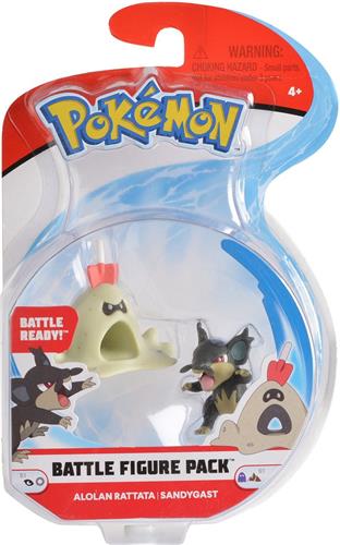 POKEMON BATTLE FIGURE PACK ALOLON RATTALA & SANDYGAST
