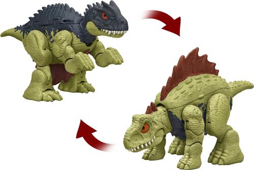 Jurassic World FIERCE CHANGERS DOUBLE DANGER Allosaurus & Dimetrodon, 6 jaar, Bruin, Groen, Kunststof
