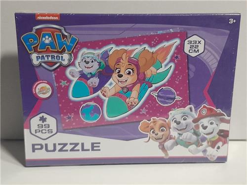 Paw Patrol Puzzel vanaf 3 jaar 99 pcs met afmeting 33x22 cm.