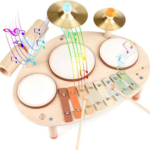 Equivera Kinder Drumstel - Drumstel voor Kinderen - Muziekinstrumenten - Kinderspeelgoed - Speelgoed Drumstel - Kinder Trommel - Kinder Drumstel Speelgoed - Kinderdrumstel - Peuter Drumstel - Cadeautip voor uw kind!